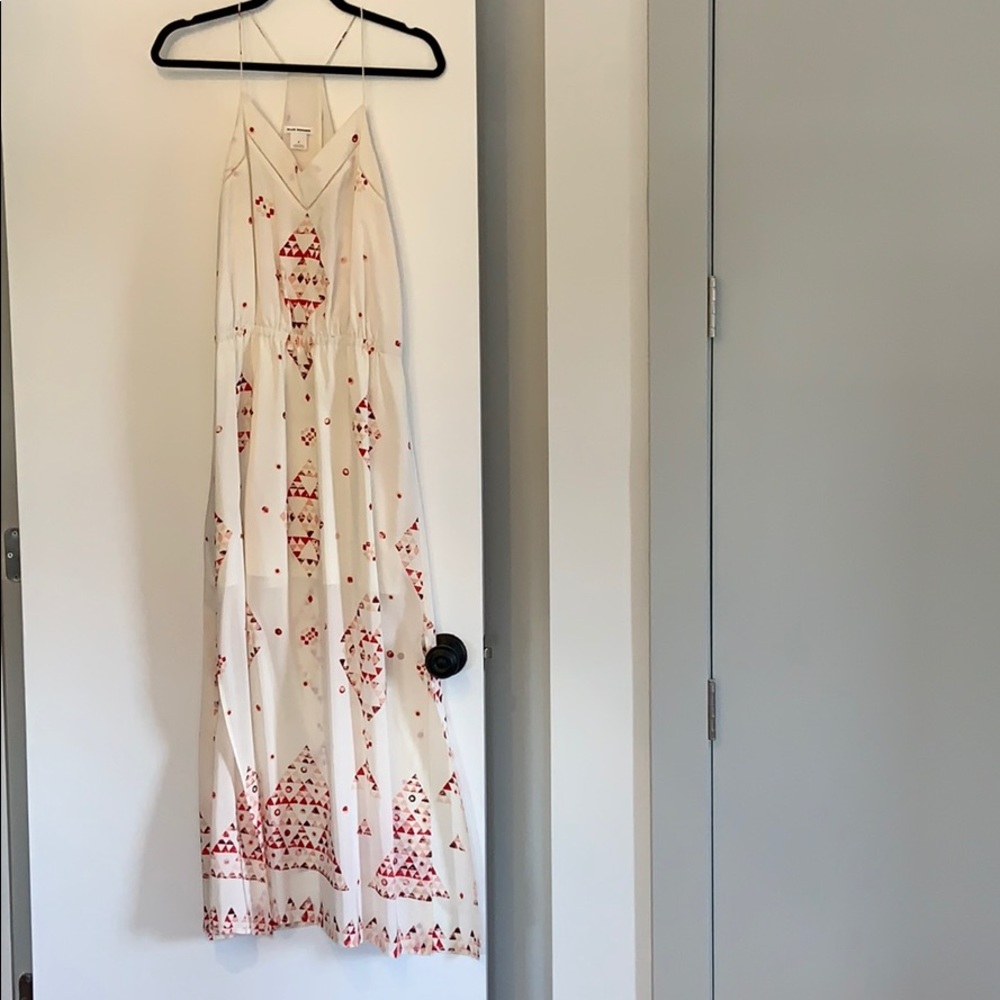 Club Monaco silk spaghetti strap maxi dress